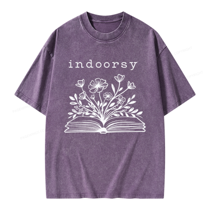 Pagewing Indoorsy Unisex Washed T-shirt
