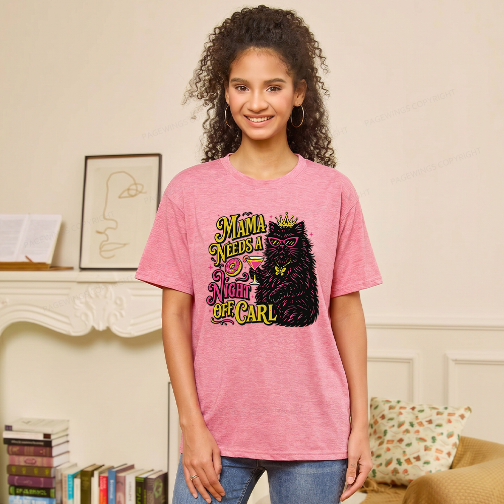 Pagewings Soft Pagewings Mama Needs A Night Off Unisex Heather T-Shirt