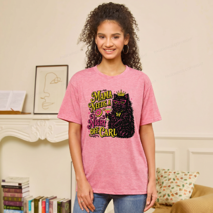 Pagewings Soft Pagewings Mama Needs A Night Off Unisex Heather T-Shirt