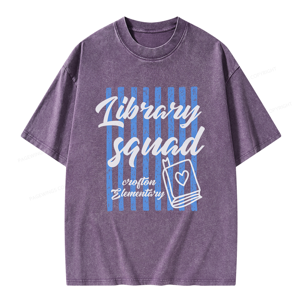 Pagewing Personalized Bookworm Unisex Washed T-shirt