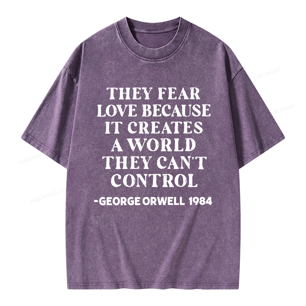 Pagewings Dystopia Quote Unisex Washed T-shirt
