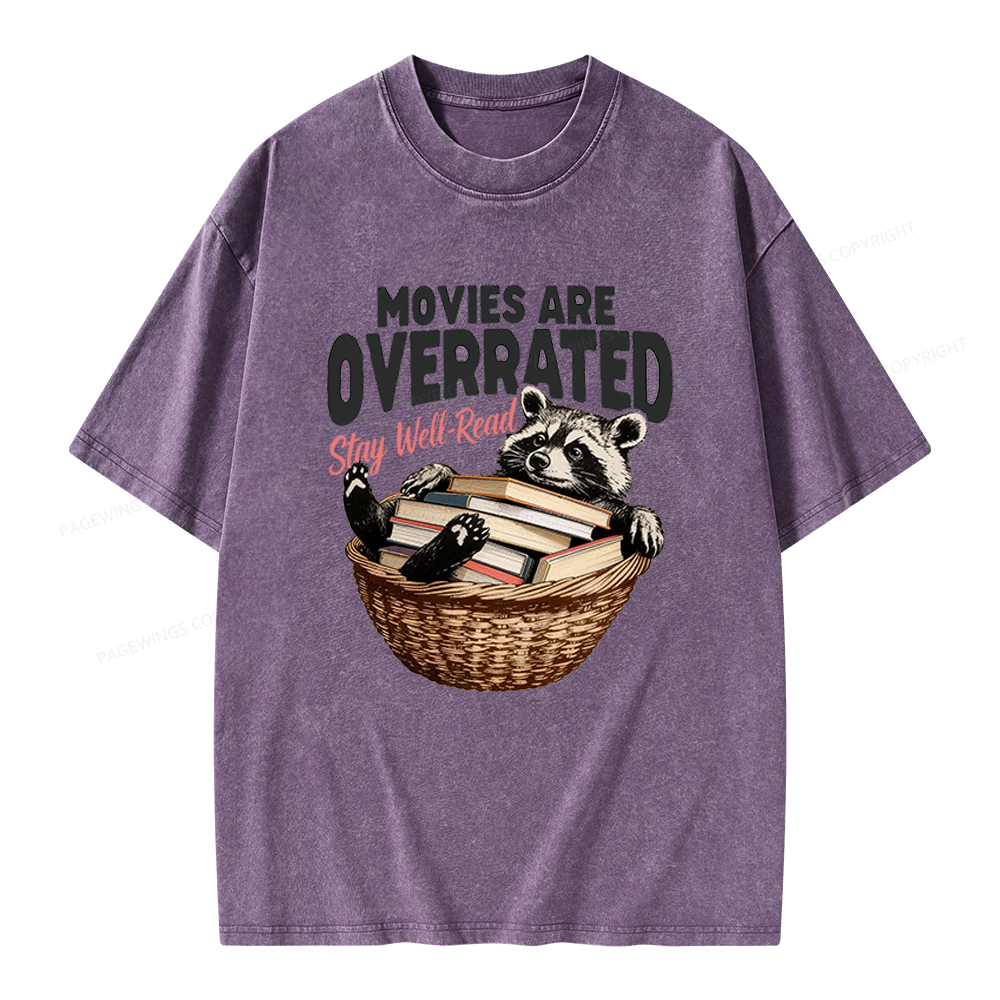 Pagewings Stay Well-Read Unisex Washed T-shirt