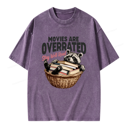 Pagewings Stay Well-Read Unisex Washed T-shirt