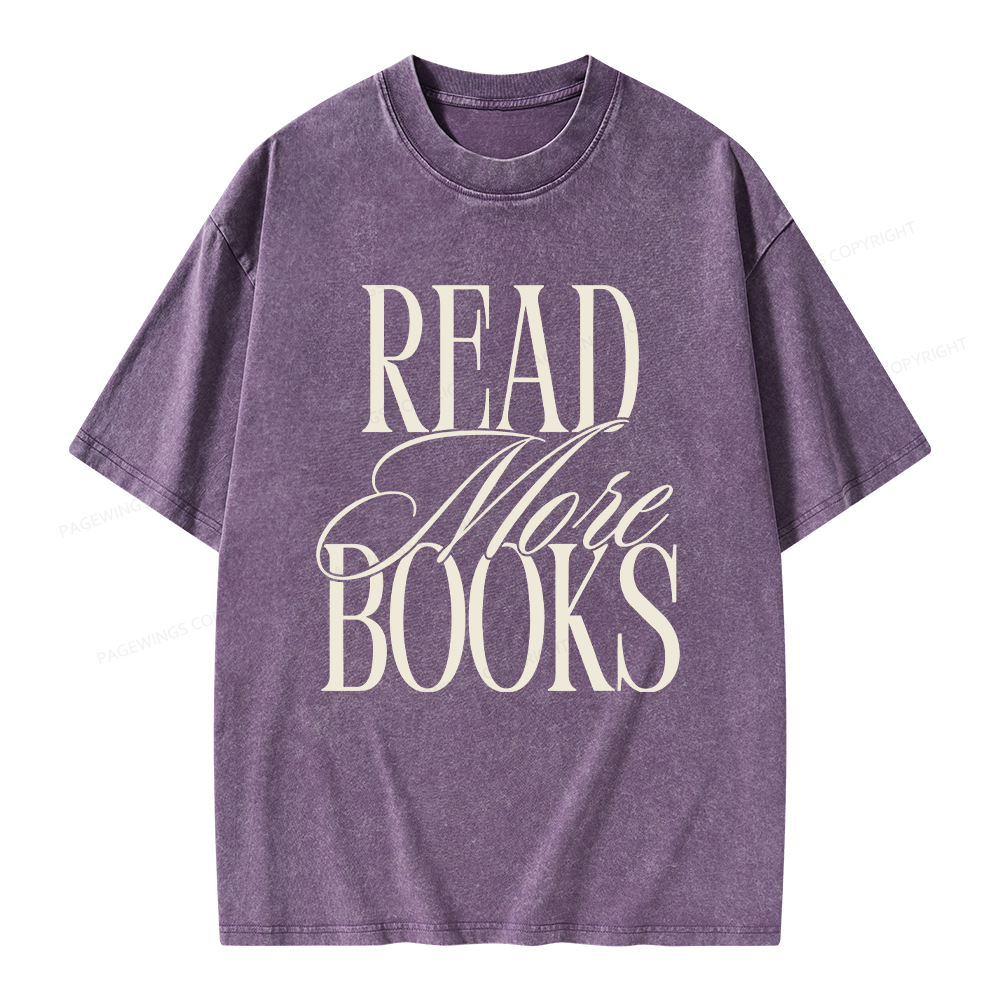 Pagewing Read More Books Unisex Washed T-shirt