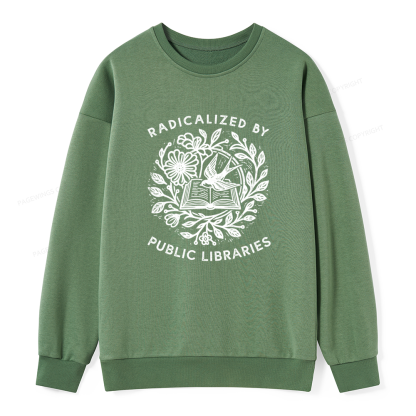 Pagewings Radicalized By Public Libraries Unisex Classic Sweatshirt