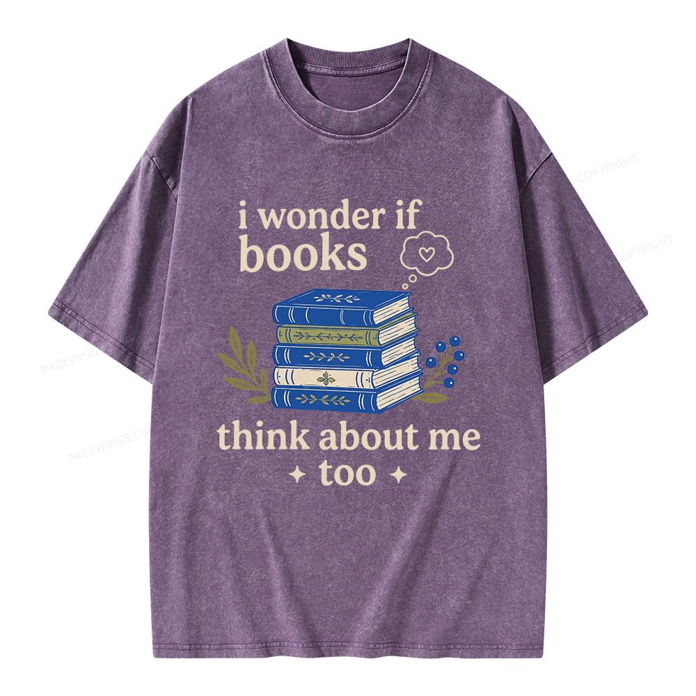 Pagewing I Wonder If Birds Think About Me Unisex Washed T-shirt