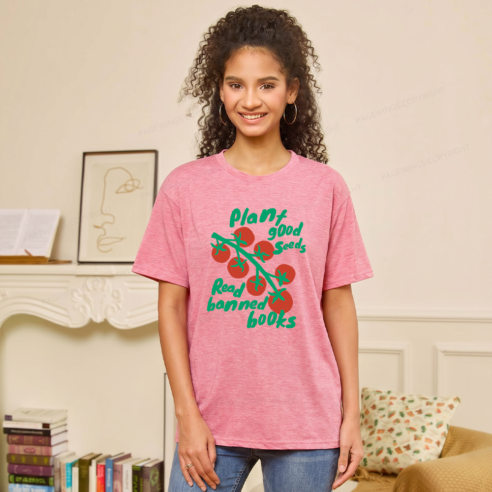 Pagewings Soft Banned Books Literary 12636 Bookish Unisex Heather T-Shirt
