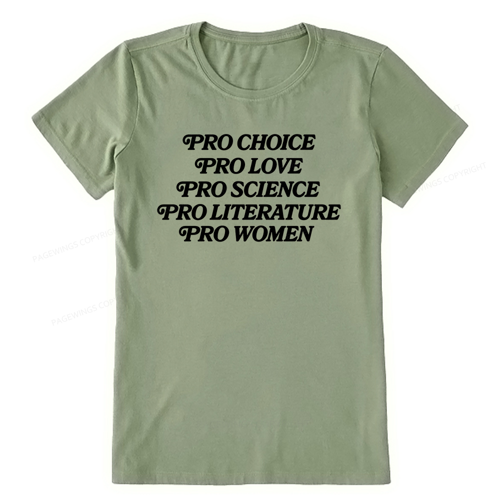 Pagewings Pro Choice Love Science Literature Unisex Classic T-shirt