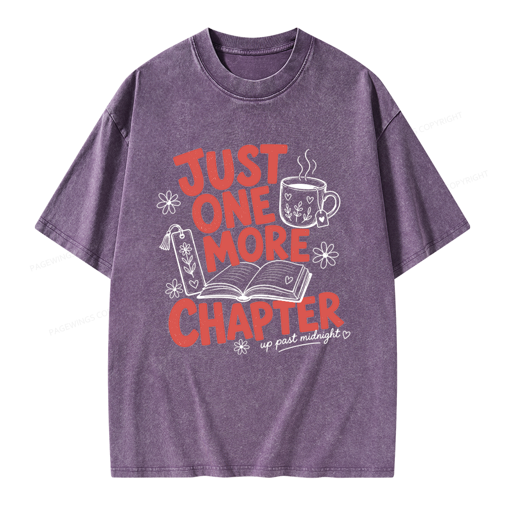 Pagewing Just One More Chapter Unisex Washed T-shirt