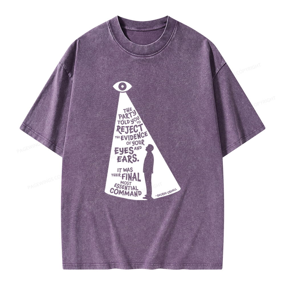 Pagewings Dystopia Quote Unisex Washed T-shirt
