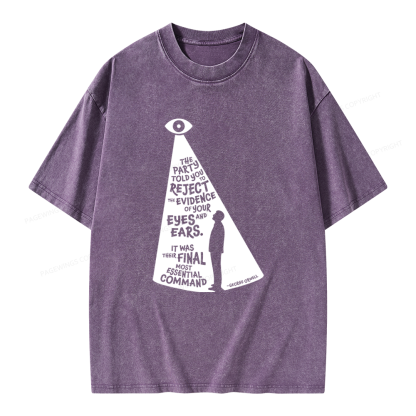 Pagewings Dystopia Quote Unisex Washed T-shirt