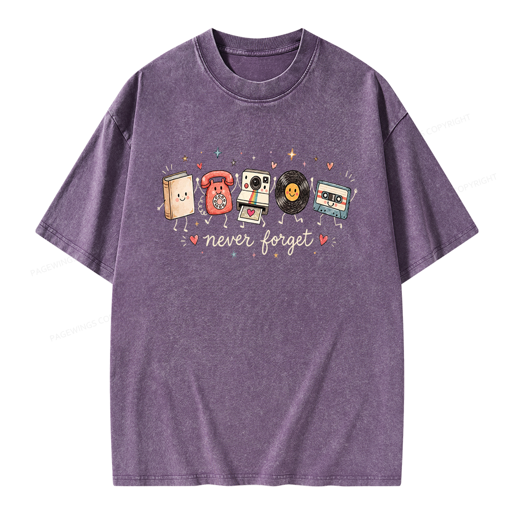 Pagewing Never Forget Unisex Washed T-shirt