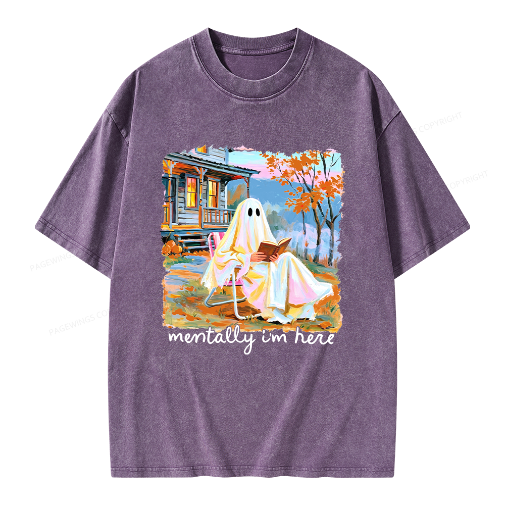 Pagewing Summerween Ghost Unisex Washed T-shirt