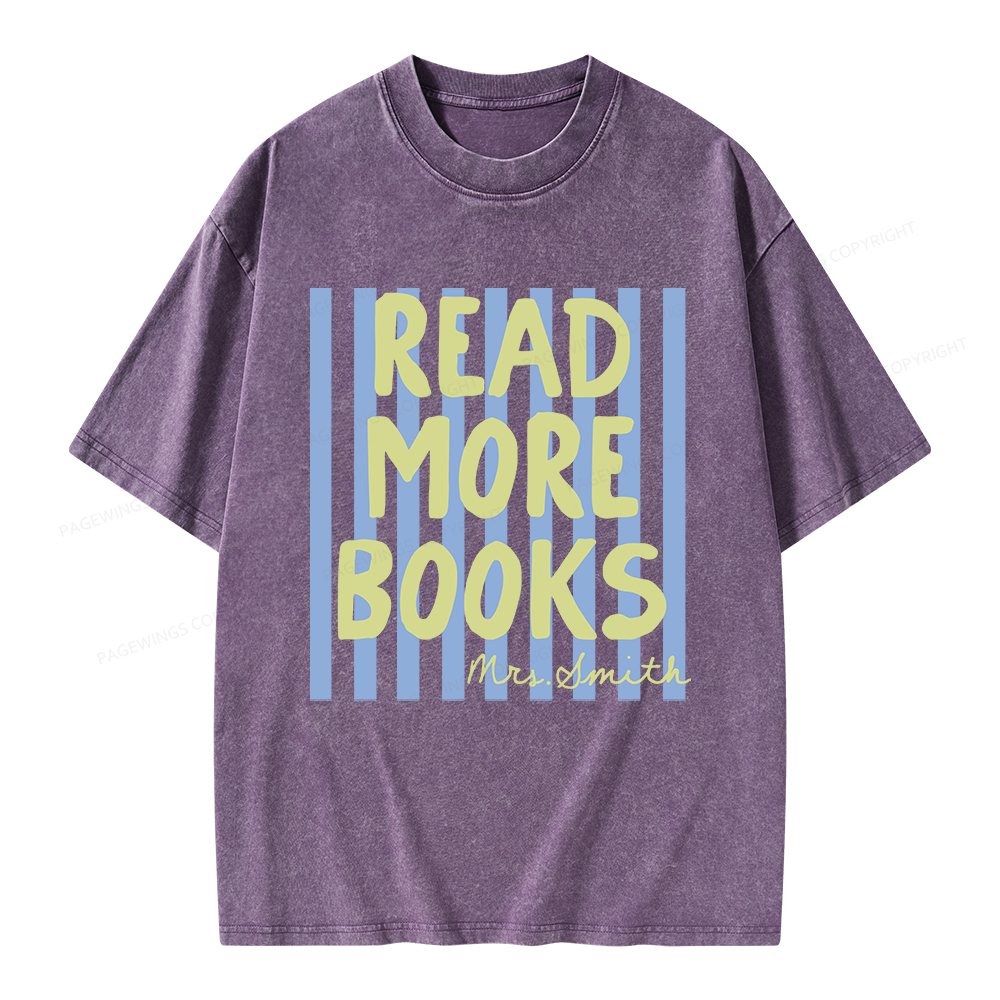 Pagewing Personalized Reading Unisex Washed T-shirt