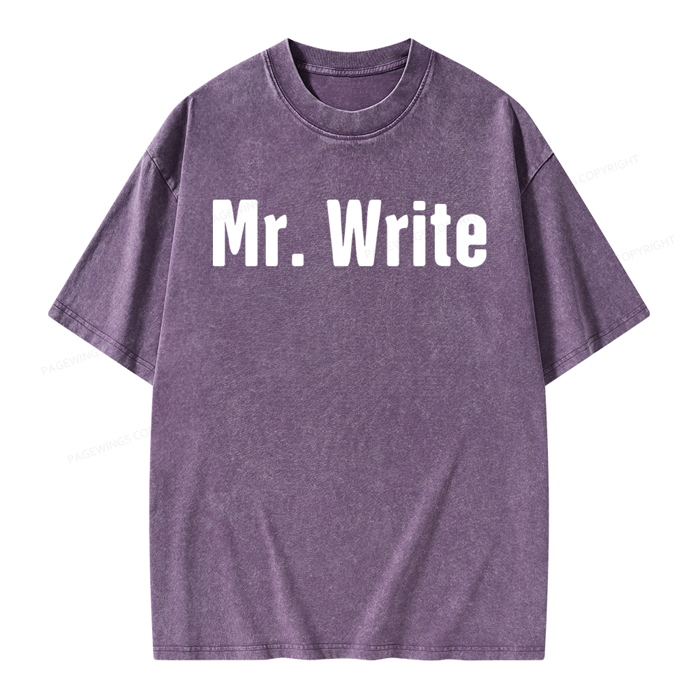 Pagewing Funny Novelist Writer Unisex Washed T-shirt