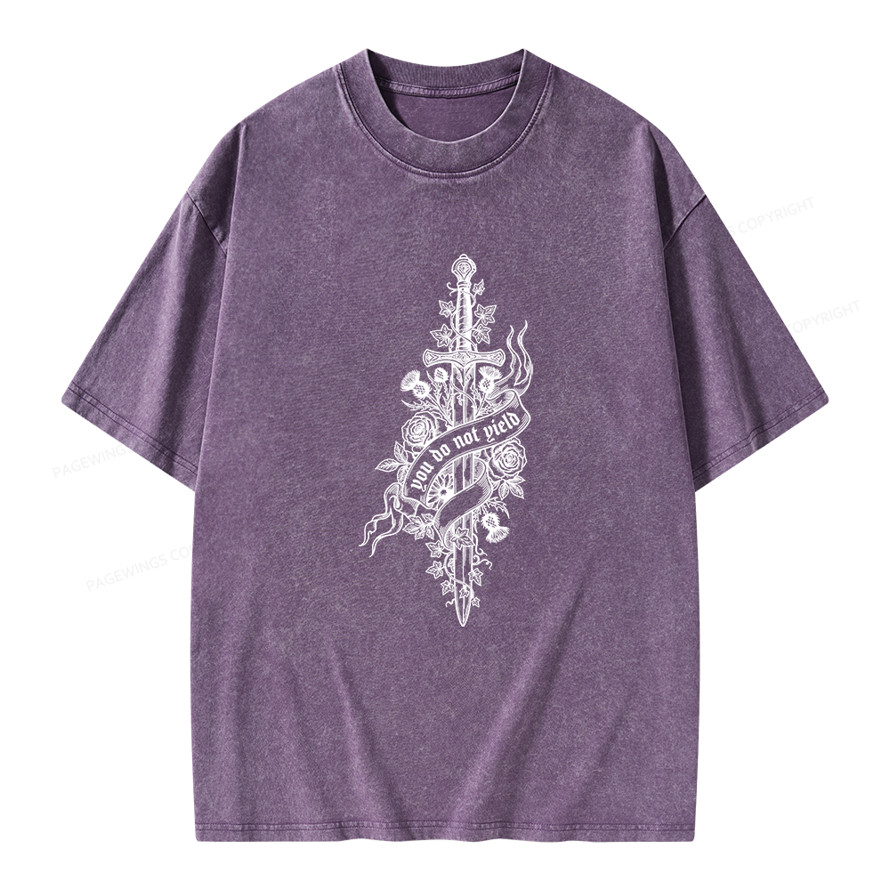 Pagewing Reading Fantasy Bookish Unisex Washed T-shirt