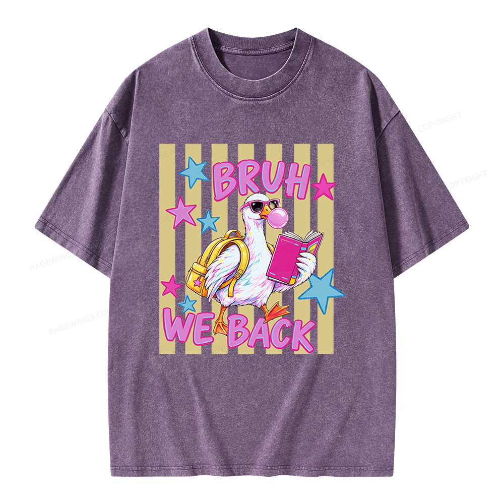 Pagewing Back To School Goose Unisex Washed T-shirt