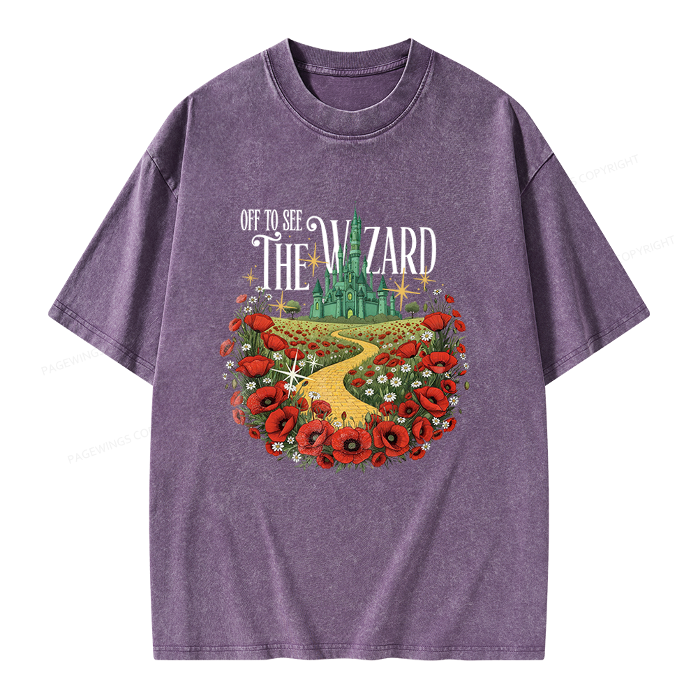 Pagewings Fantasy Books Lover Unisex Washed T-shirt