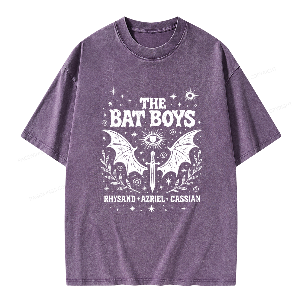 Pagewing Reading Fantasy Bookish Unisex Washed T-shirt