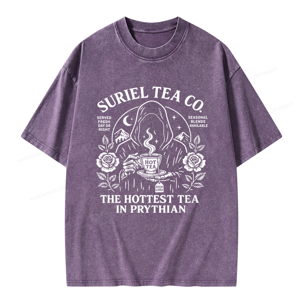 Pagewing Reading Fantasy Bookish Unisex Washed T-shirt