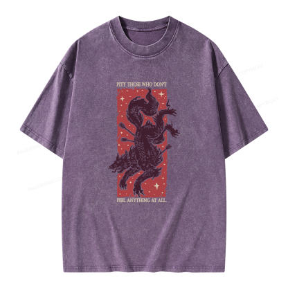 Pagewing Reading Fantasy Bookish Unisex Washed T-shirt