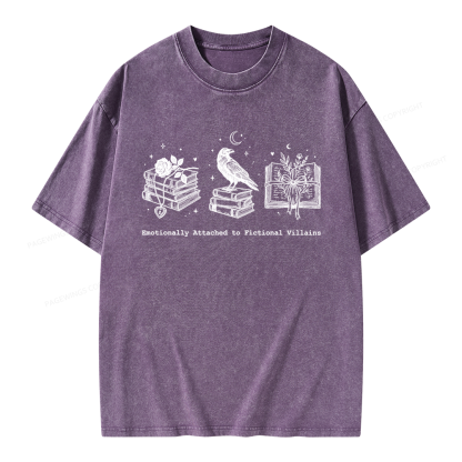 Pagewings Dark Romance Reader Unisex Washed T-shirt