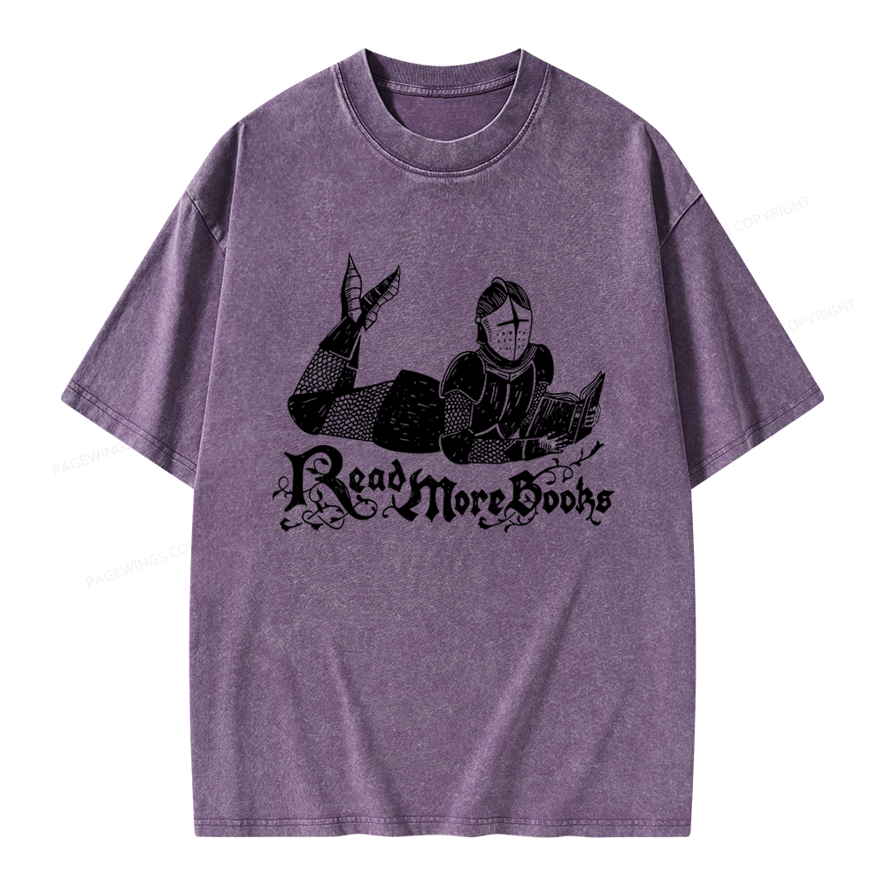Pagewings Read More Books Unisex Washed T-shirt