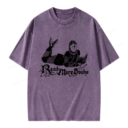 Pagewings Read More Books Unisex Washed T-shirt