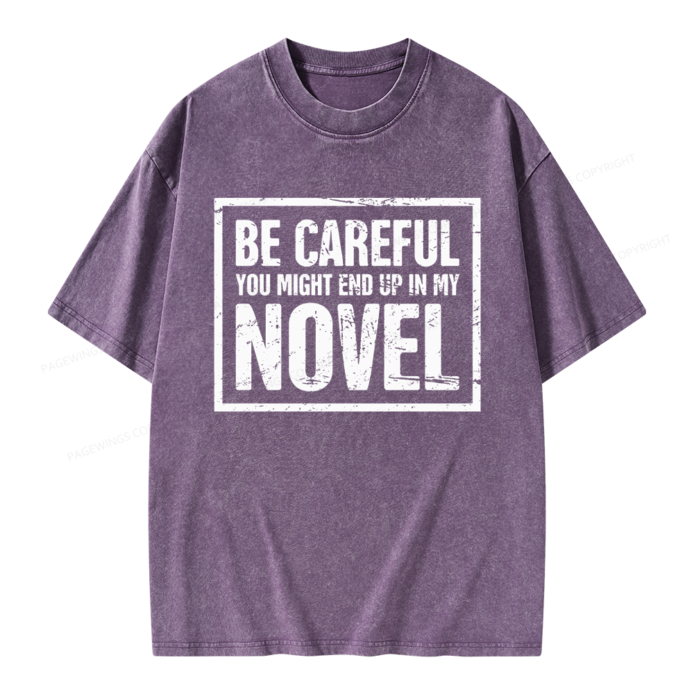 Pagewings Funny Novelist Writer Unisex Washed T-shirt