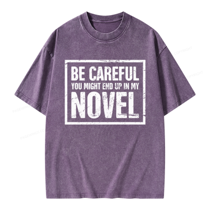 Pagewings Funny Novelist Writer Unisex Washed T-shirt