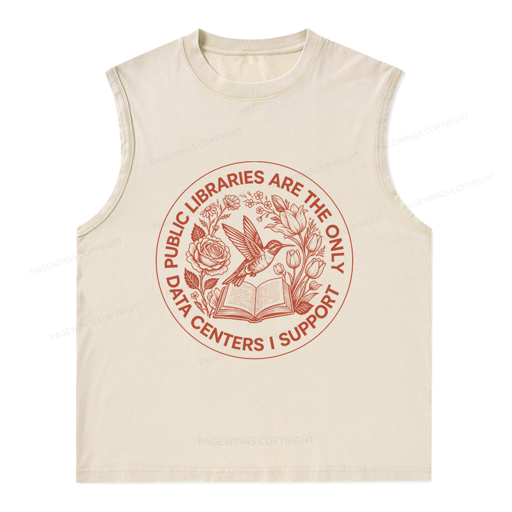 Pagewing Public Libraries16091 Bookish Unisex Washed Tank Top