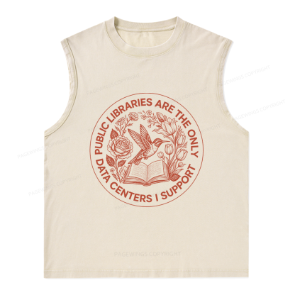 Pagewing Public Libraries16091 Bookish Unisex Washed Tank Top