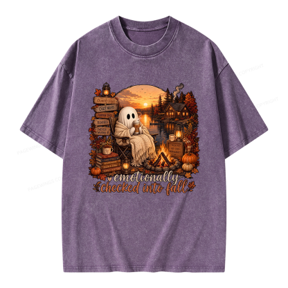 Pagewings Summerween Ghost Unisex Washed T-shirt