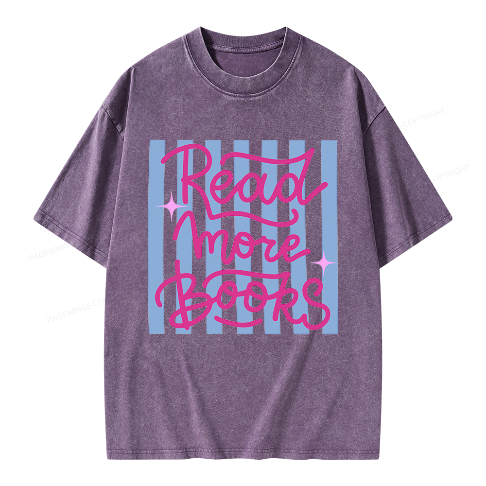 Pagewing Read More Books Unisex Washed T-shirt