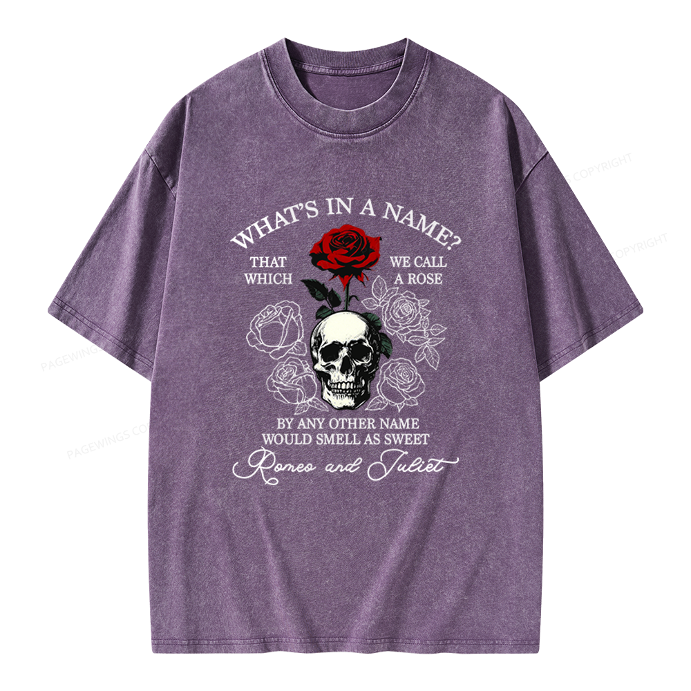 Pagewings Romance Book Unisex Washed T-shirt