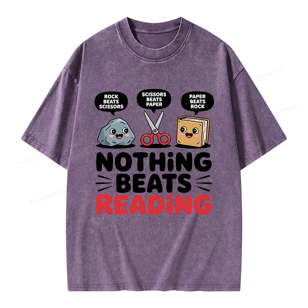 Pagewing Reading Teacher Unisex Washed T-shirt