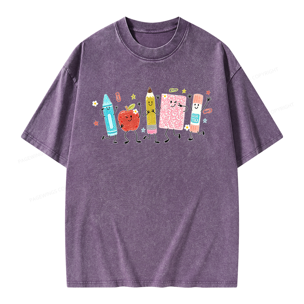 Pagewing Back To School Unisex Washed T-shirt