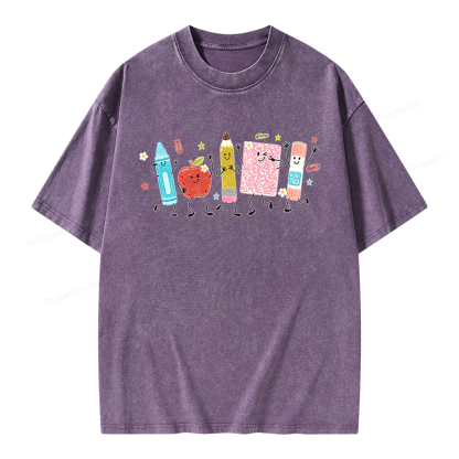Pagewing Back To School Unisex Washed T-shirt