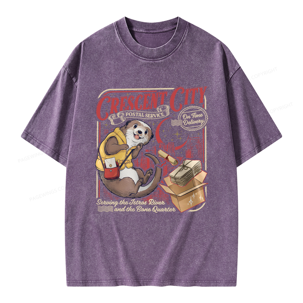 Pagewing Fantasy Book Lover Unisex Washed T-shirt