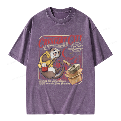 Pagewing Fantasy Book Lover Unisex Washed T-shirt