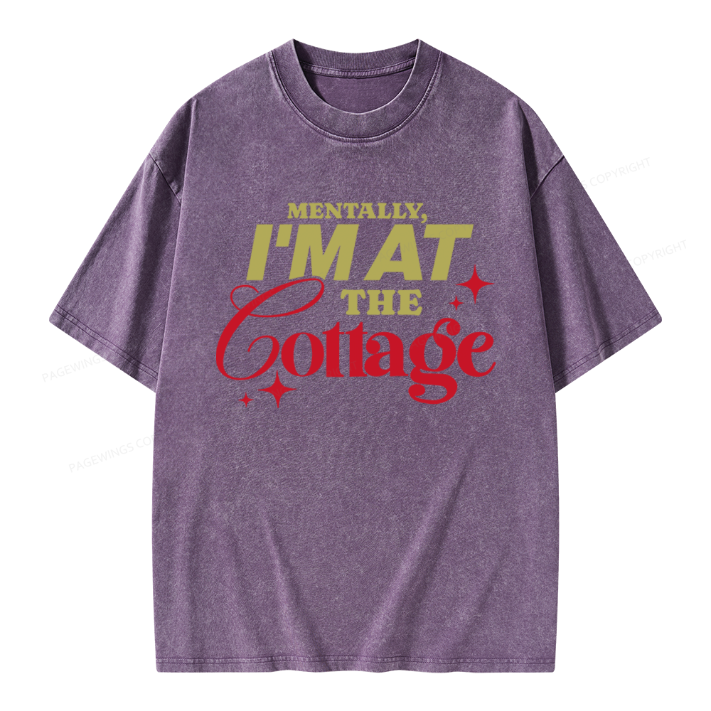 Pagewings I'm at the Cottage Unisex Washed T-shirt