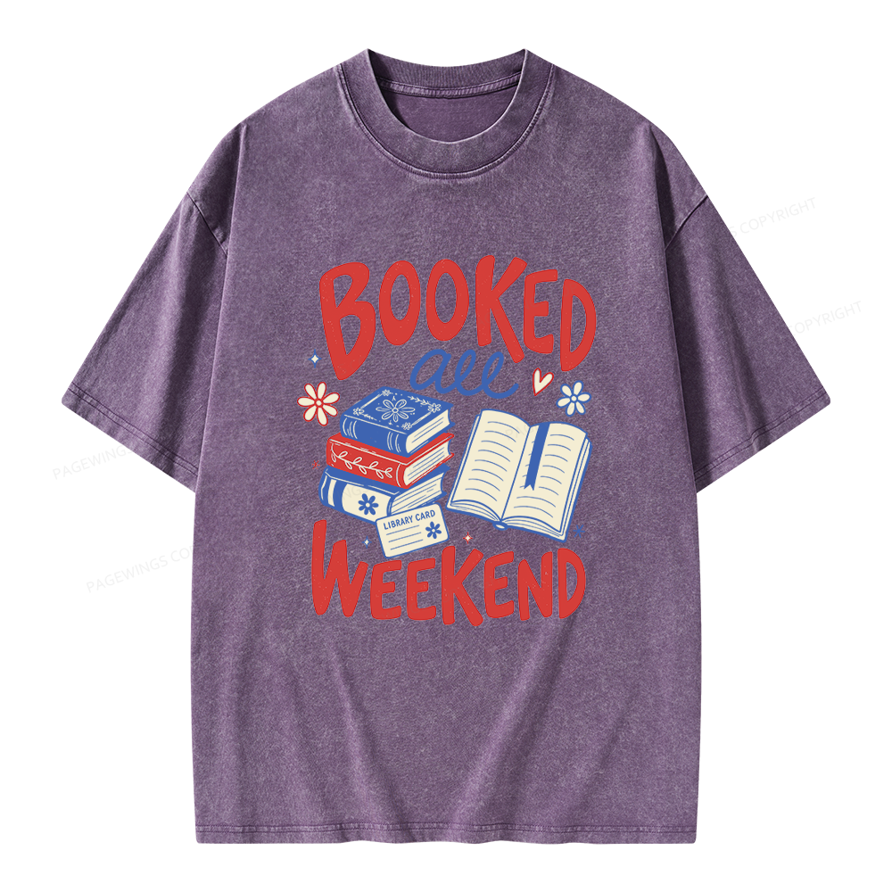 Pagewings Booked All Weekend Unisex Washed T-shirt