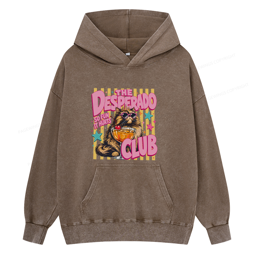 Pagewings Desperado Club15996 Book Unisex Washed Hoodie