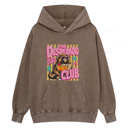 Pagewings Desperado Club15996 Book Unisex Washed Hoodie