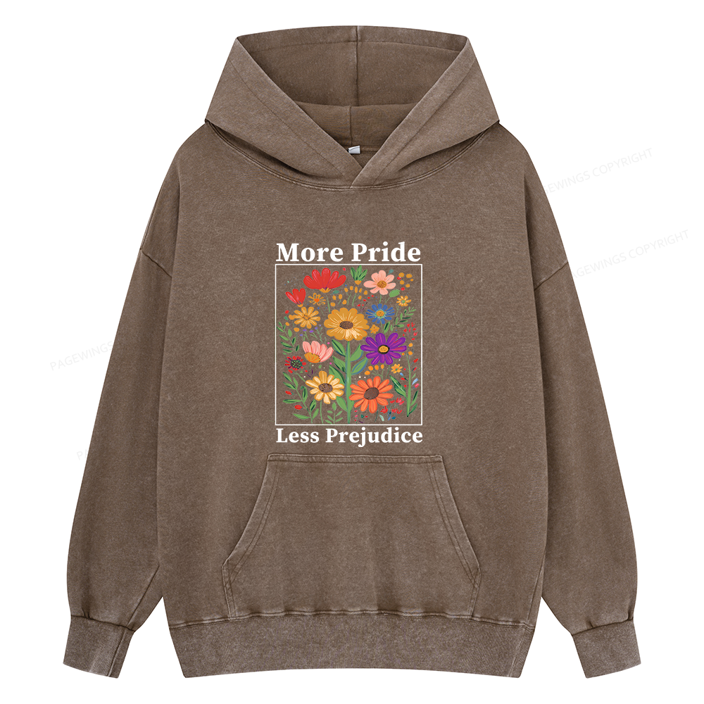 Pagewings More Pride Less Prejudice15752 Book Unisex Washed Hoodie