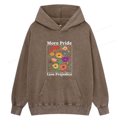 Pagewings More Pride Less Prejudice15752 Book Unisex Washed Hoodie