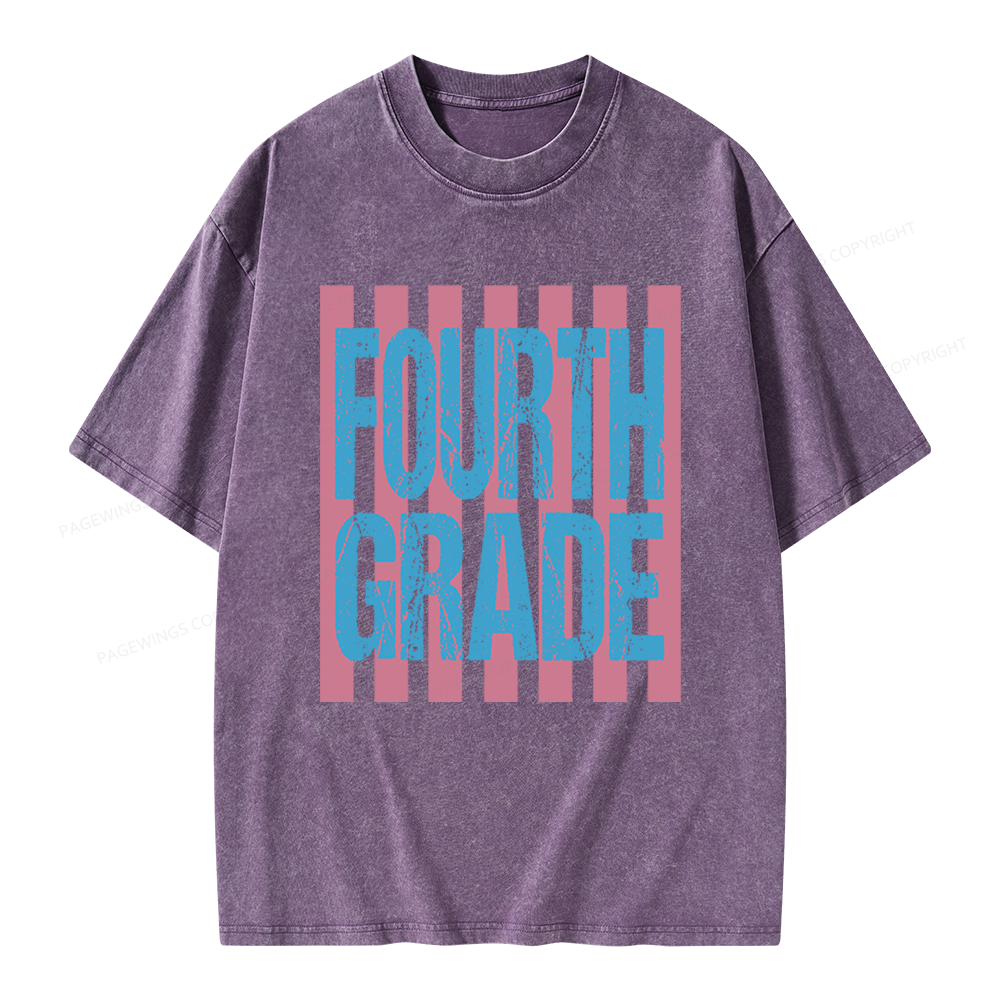 Pagewings Personalized First Day Of School Unisex Washed T-shirt