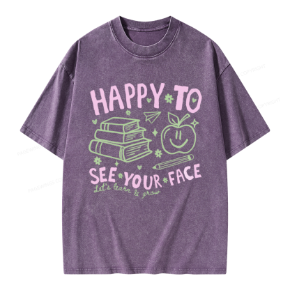 Pagewings Back to School Unisex Washed T-shirt