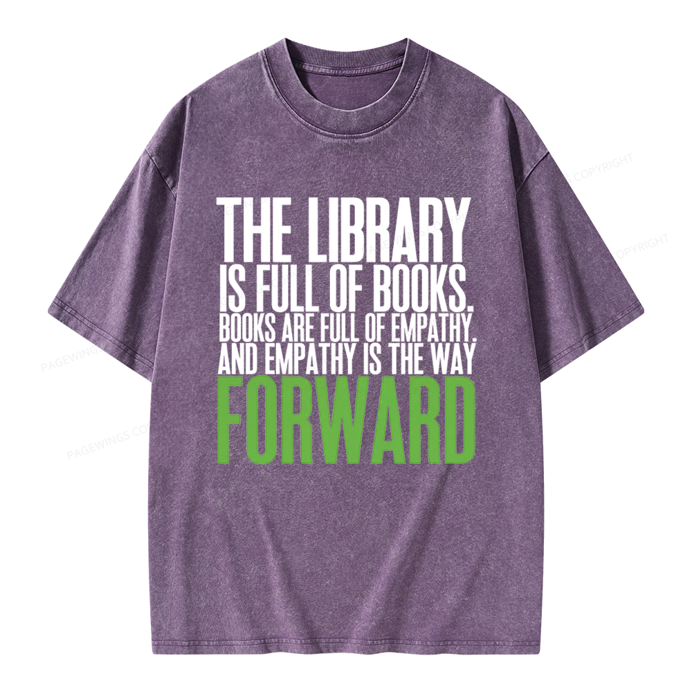 Pagewings Books Are Full of Empathy Unisex Washed T-shirt
