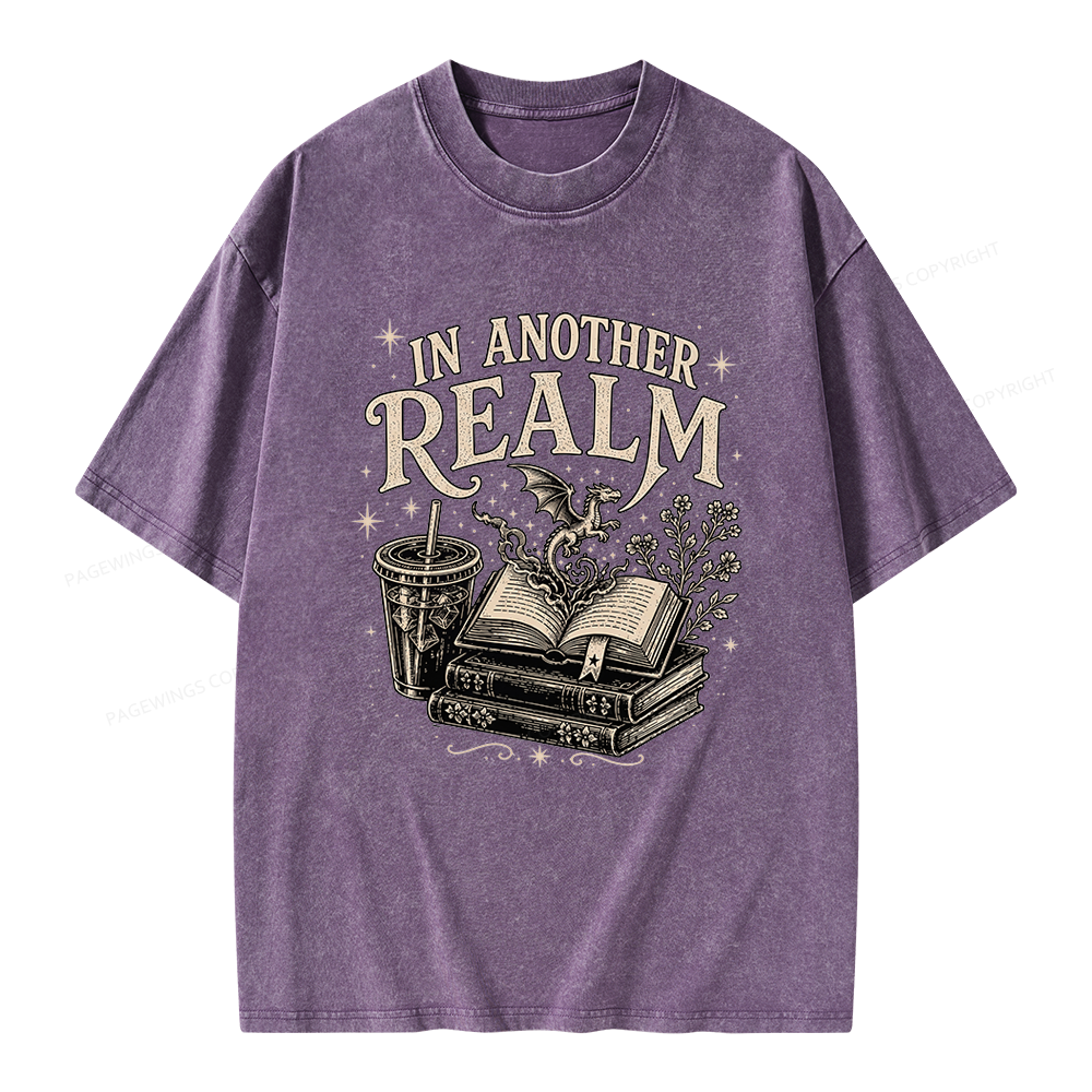 Pagewings Fantasy Reader Unisex Washed T-shirt
